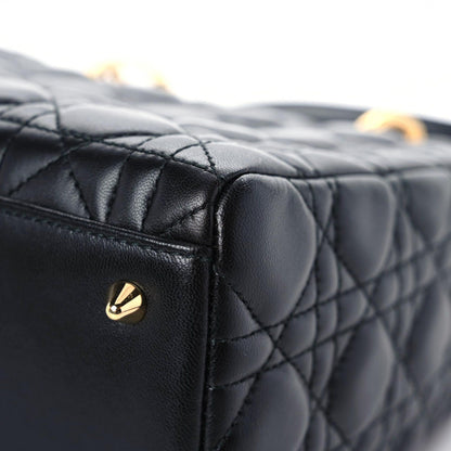 Christian Dior Lambskin Cannage Medium Lady Dior Black 8 of 15