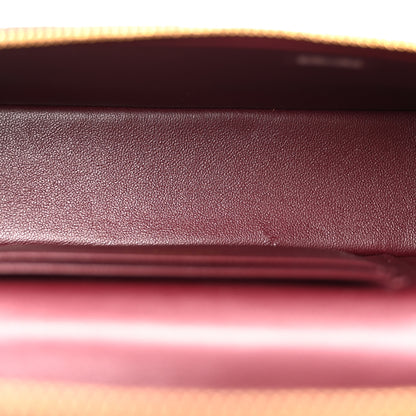 Chanel Calfskin Crocodile Embossed Crococo Top Handle Slim Vanity Case With Chain Dark Burgundy 5 of 11