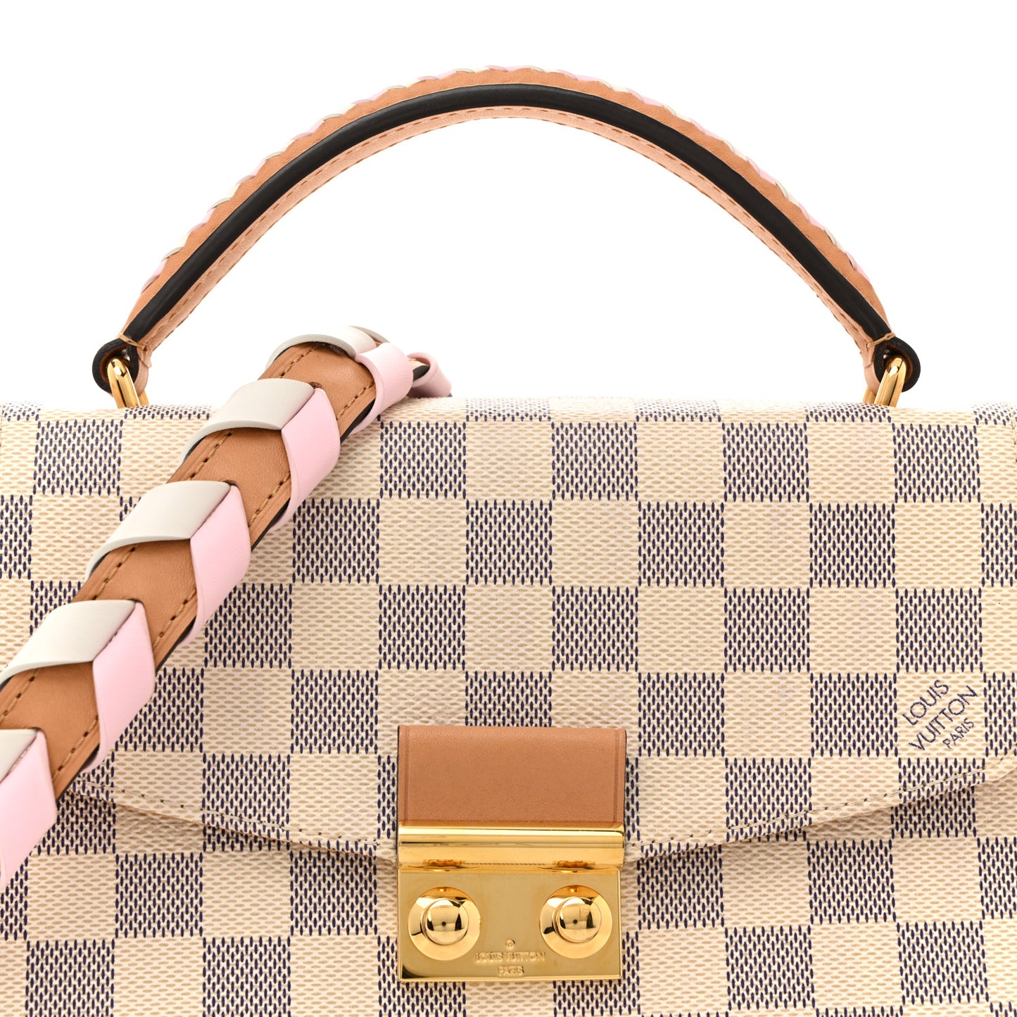 Damier Azur Braided Croisette Rose
