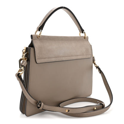 Chloe Suede Calfskin Small Faye Top Handle Bag Motty Grey 3 of 11