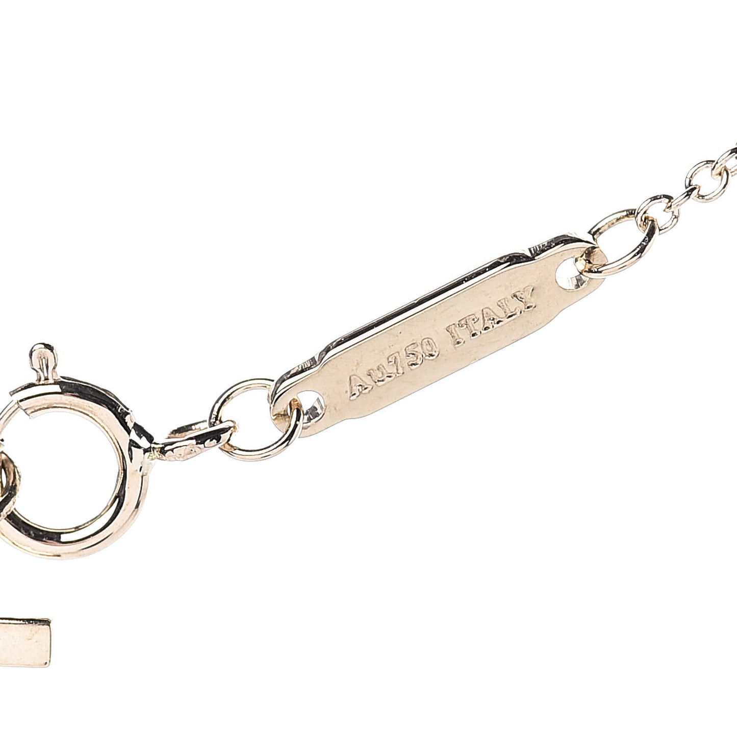 18K Yellow Gold Mini T Smile Pendant Necklace