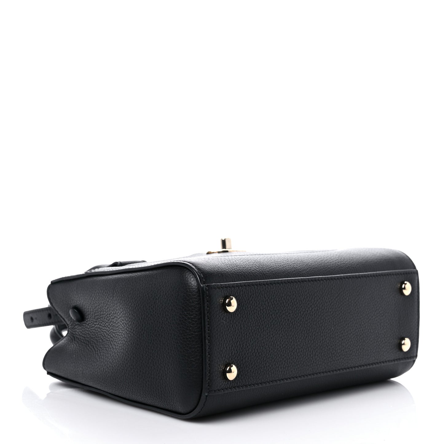 Grained Calfskin Mini Neo Executive Shopper Tote Black