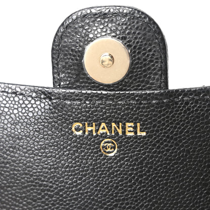 Chanel Caviar Quilted Flap Phone Holder With Chain Black 6 of 12