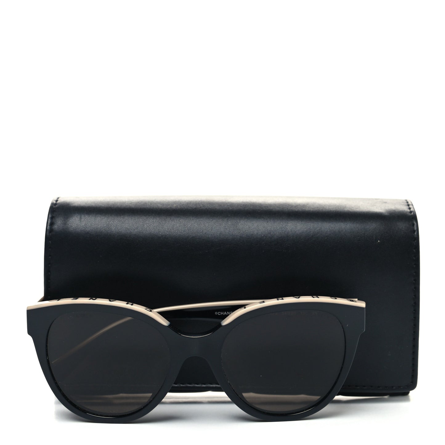 Acetate CC Butterfly Sunglasses 5414-A Black Beige