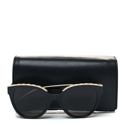 Chanel Acetate CC Butterfly Sunglasses 5414-A Black Beige 9 of 9