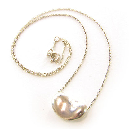 Tiffany Sterling Silver 9mm Elsa Peretti Bean Pendant Necklace 1 of 4