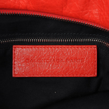 Balenciaga Agneau Classic Hardware Small Squash Duffel Bag Rouge Braise 7 of 8