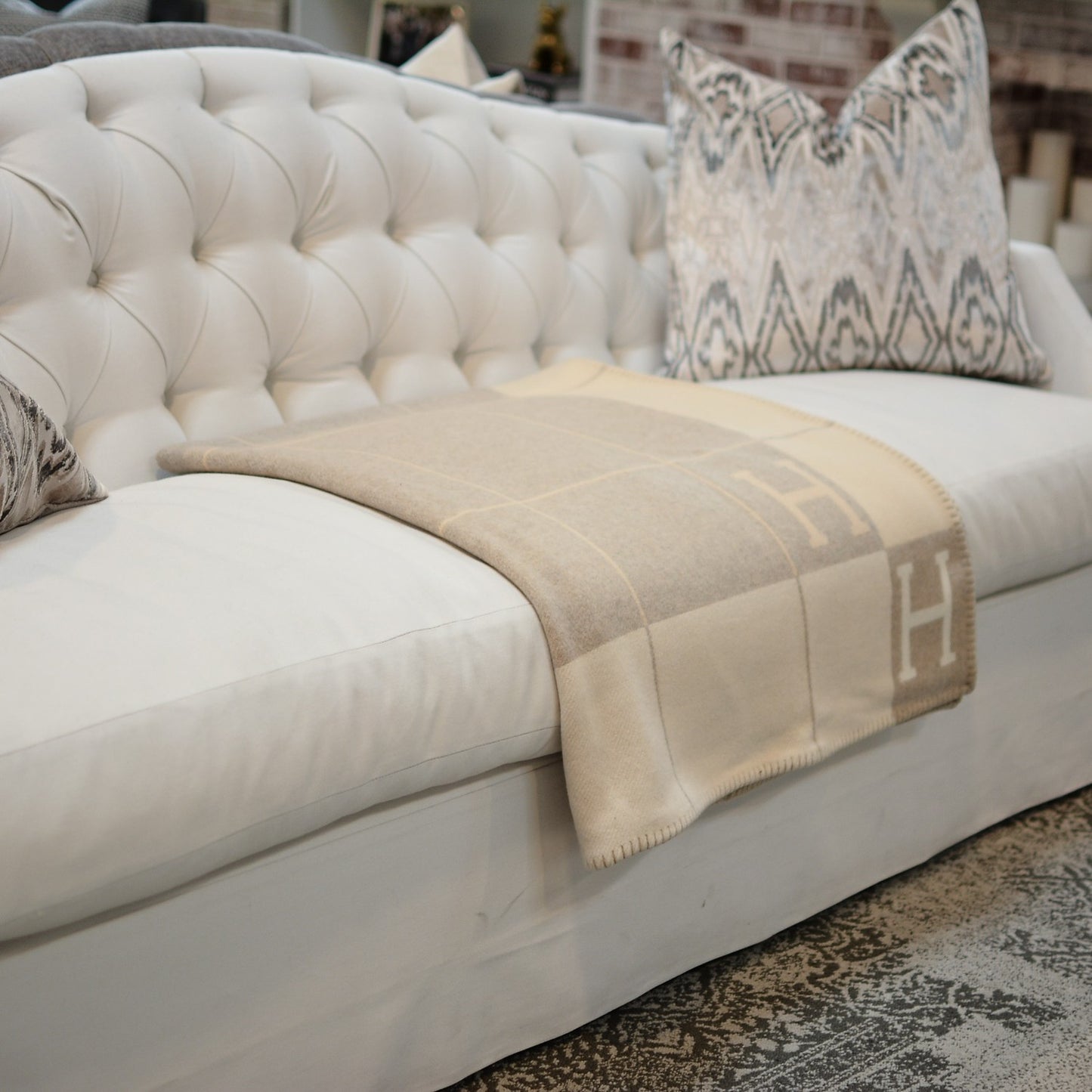 Wool Cashmere Avalon III Blanket Coco Camomille