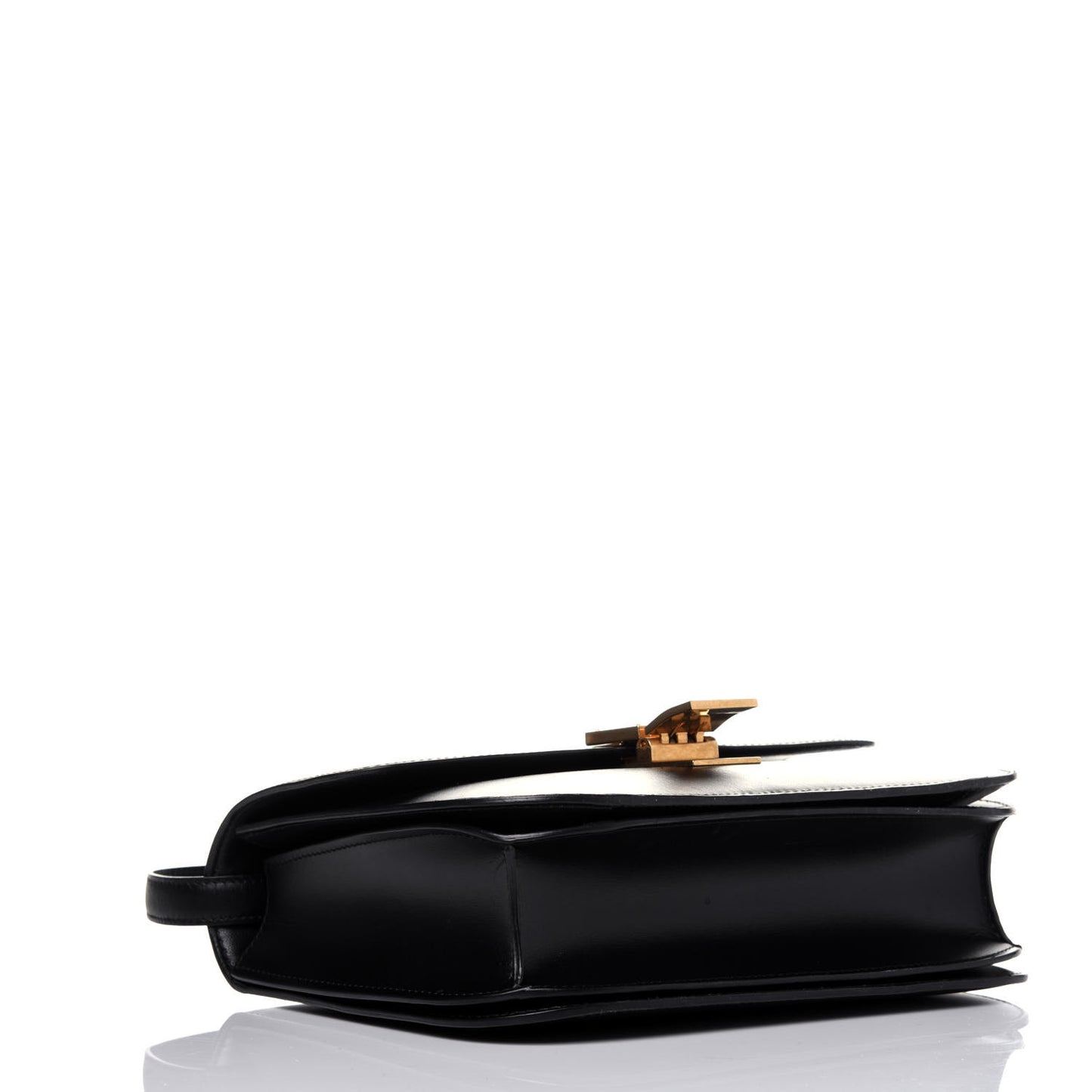 Box Calfskin Medium Classic Box Flap Bag Black