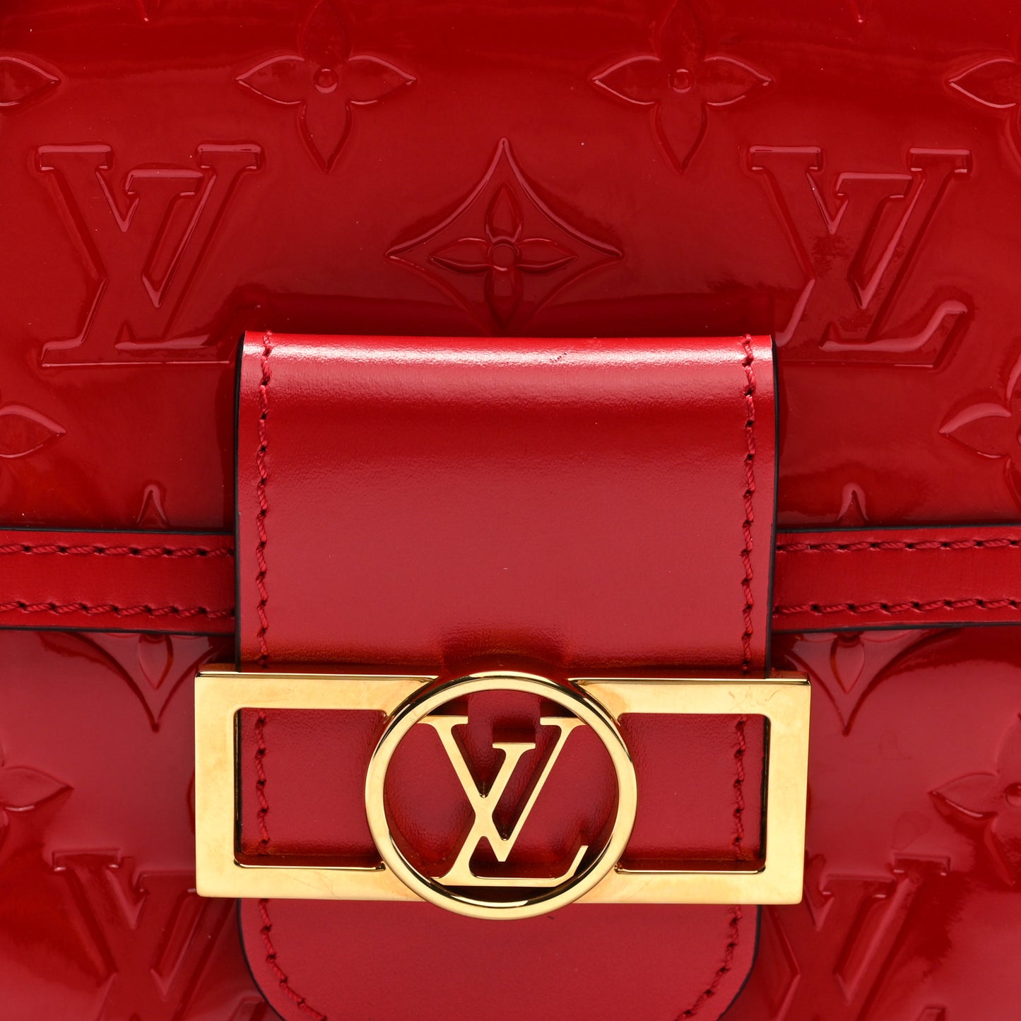 Vernis Monogram Dauphine Mini Red