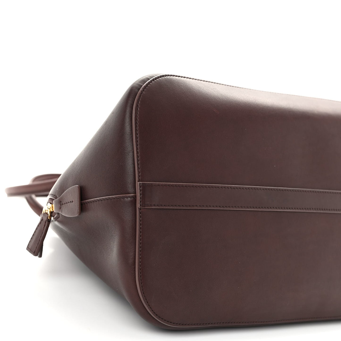 Polished Saddle Calfskin Large Devon Bag Burgundy