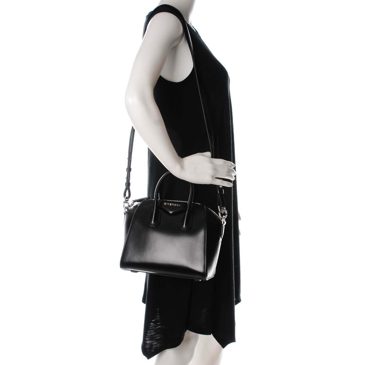Givenchy Shiny Lord Calfskin Mini Antigona Black 2 of 7