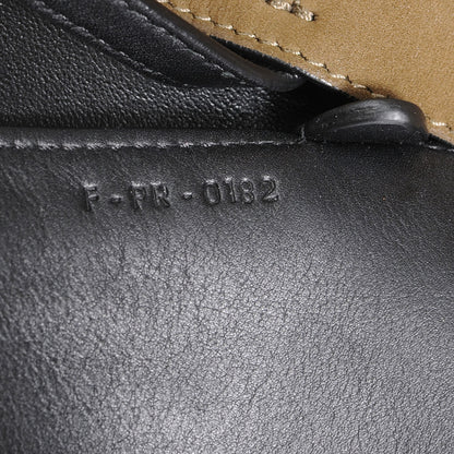 Celine Lambskin and Nubuck Medium Horizontal Cabas Phantom Black Khaki 8 of 8