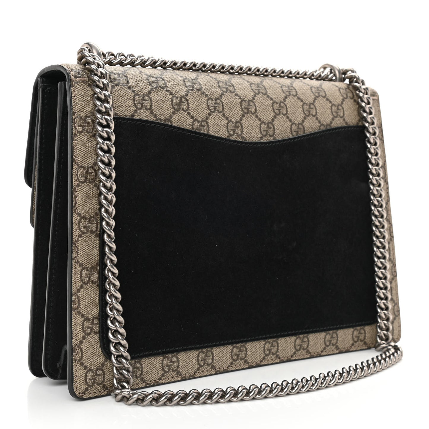 GG Supreme Monogram Medium Dionysus Shoulder Bag Black