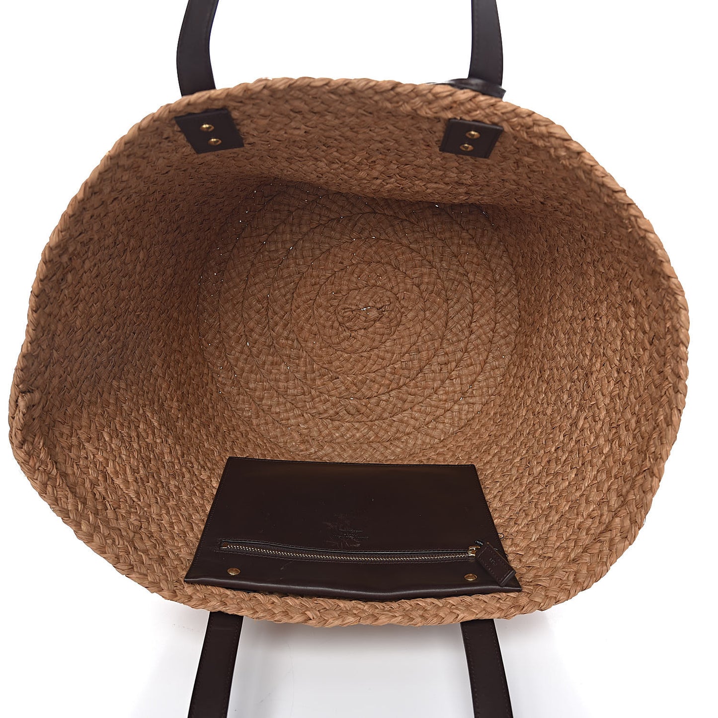Raffia Calfskin Medium Panier Tote