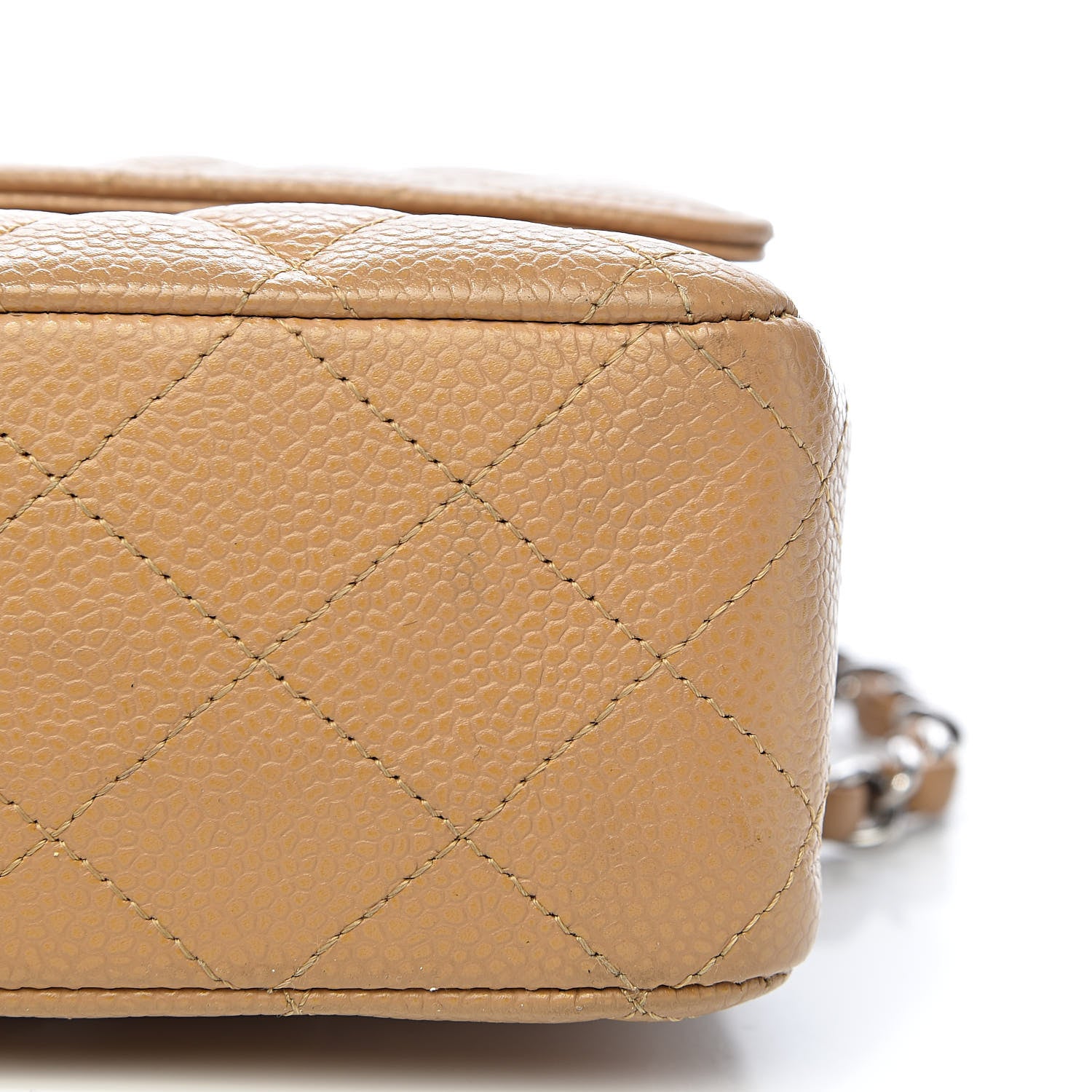 Chanel Caviar Quilted Medium Double Flap Beige 15 of 16