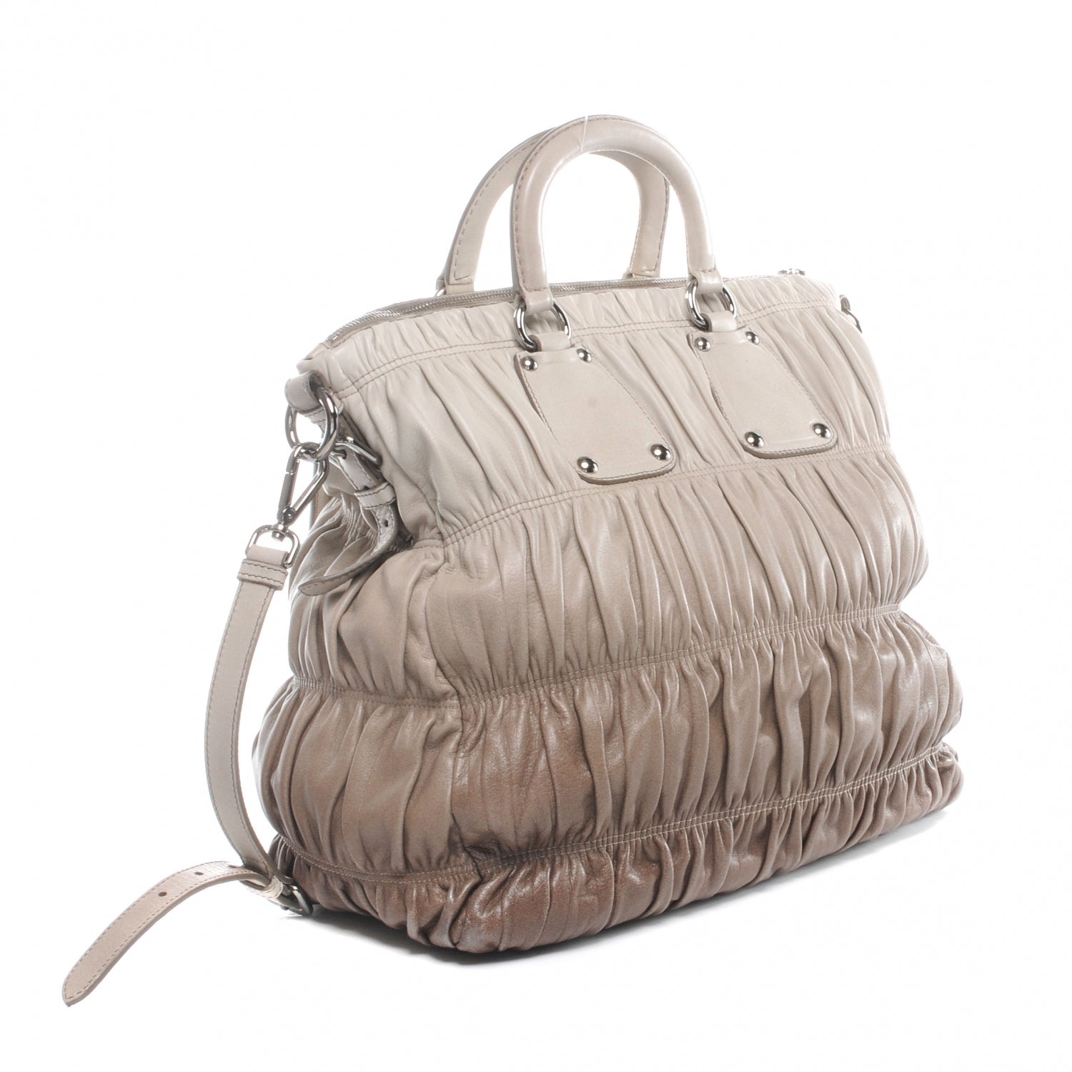 Prada Nappa Gaufre Tote White Sfumato 3 of 8