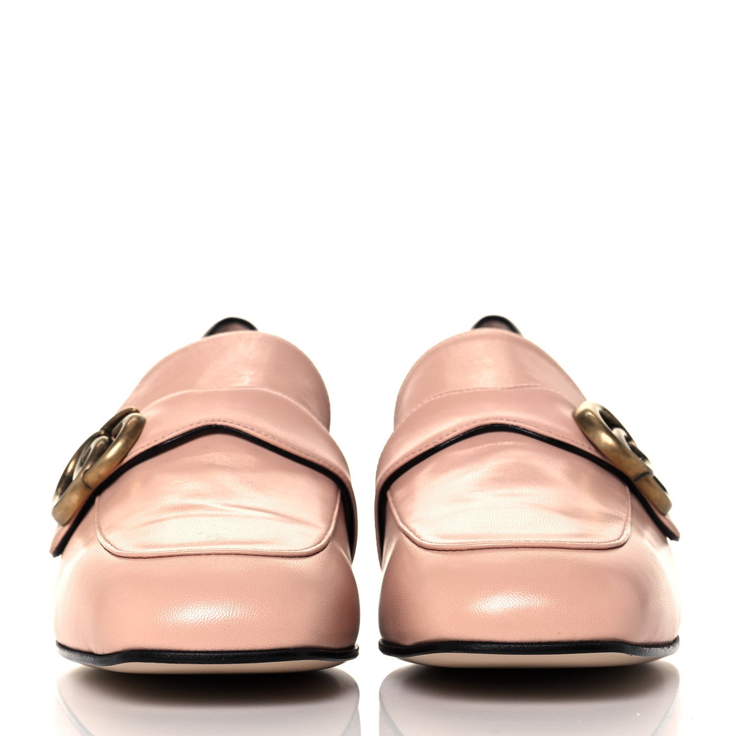 Gucci Malaga Kid Womens GG Marmont Loafers 40 Perfect Pink 2 of 9
