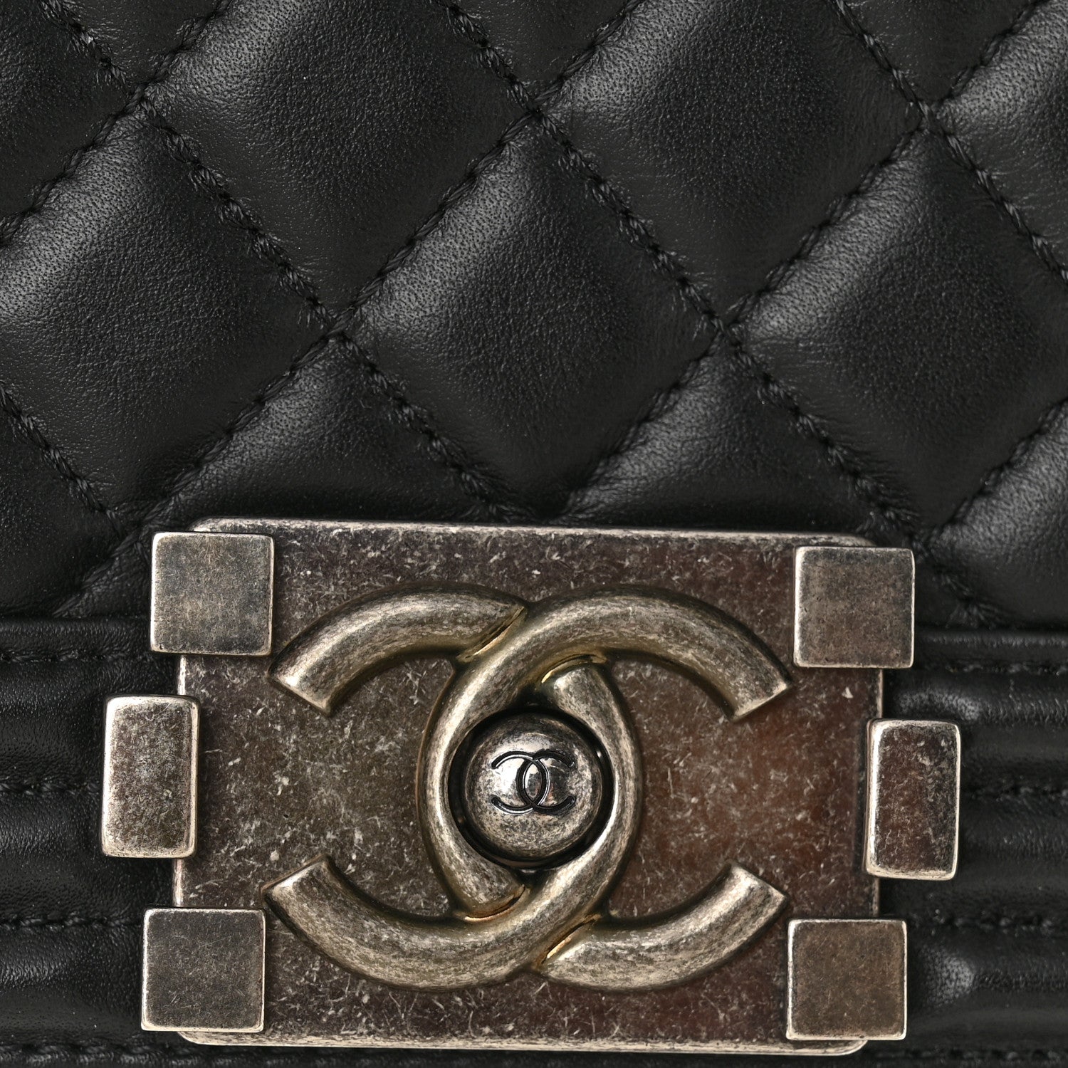 Chanel Lambskin Quilted Small Boy Flap Black 14 of 15