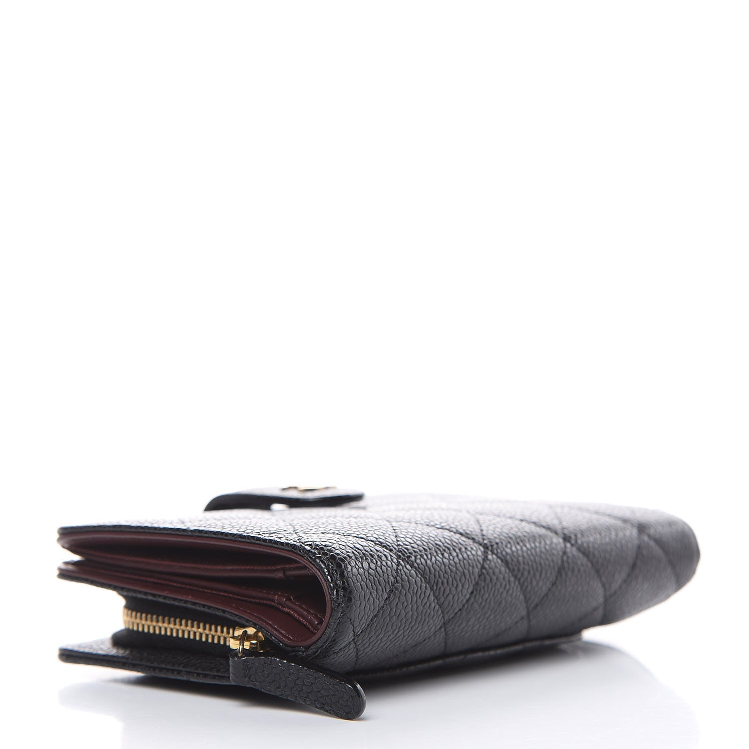 Chanel Caviar Quilted Zipped Pocket Wallet Black 4 of 10