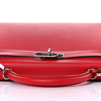 Hermes Epsom Kelly Sellier 32 Rouge Casaque 15 of 45