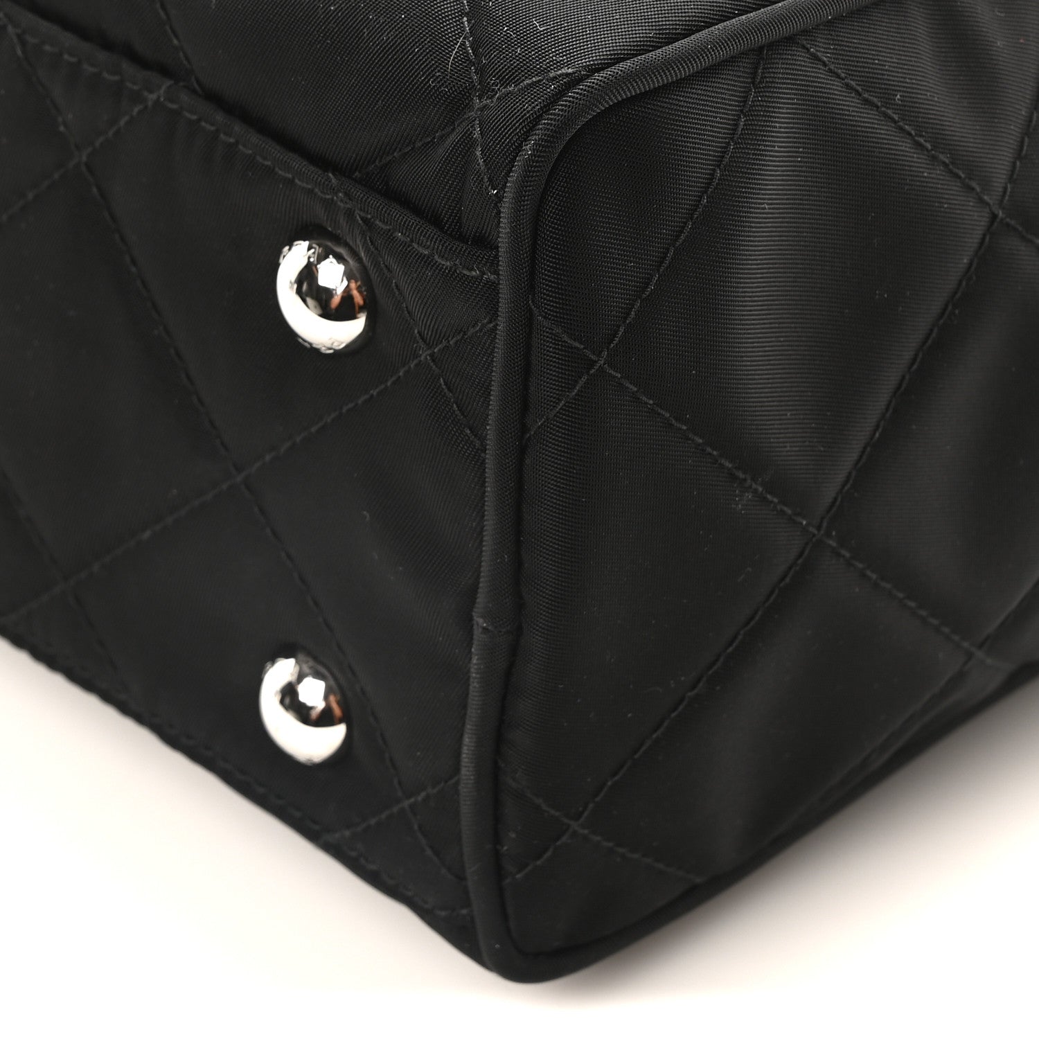 Prada Nylon Tessuto Impuntu Quilted Shoulder Bag Black 9 of 9