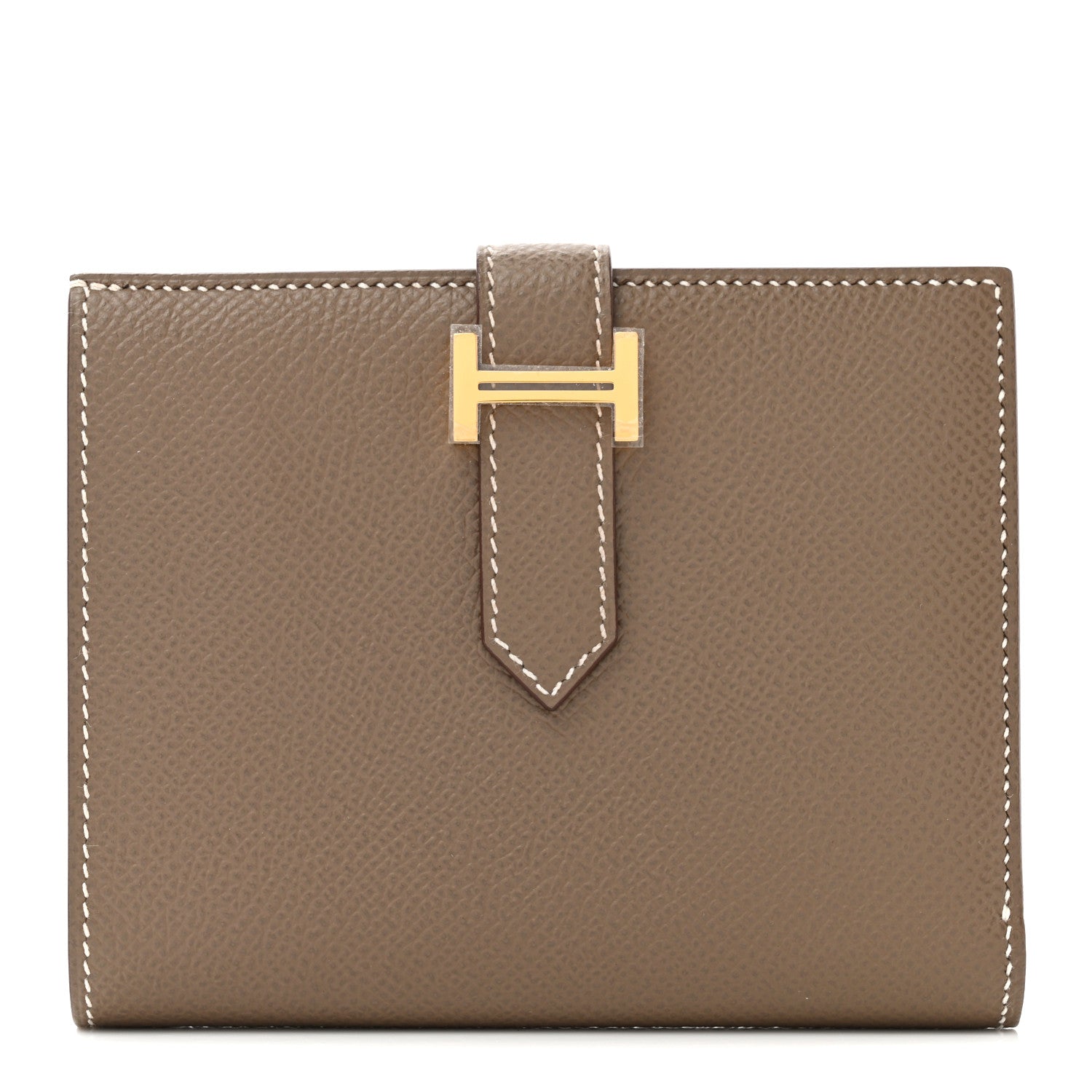Hermes Epsom Bearn Compact Wallet Etoupe 1 of 7