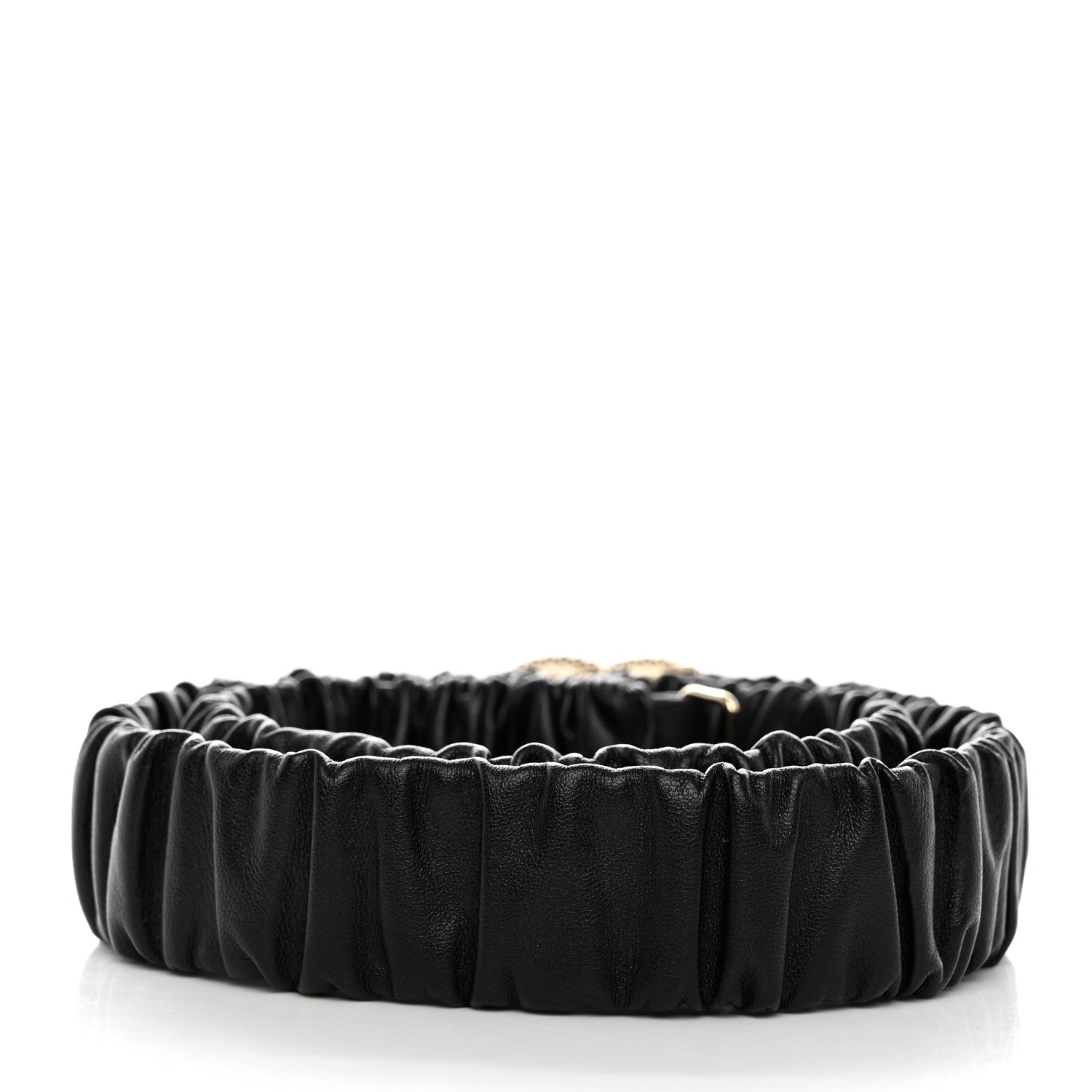 Chanel Lambskin Crystal Pearl CC Belt 85 34 Black 2 of 4