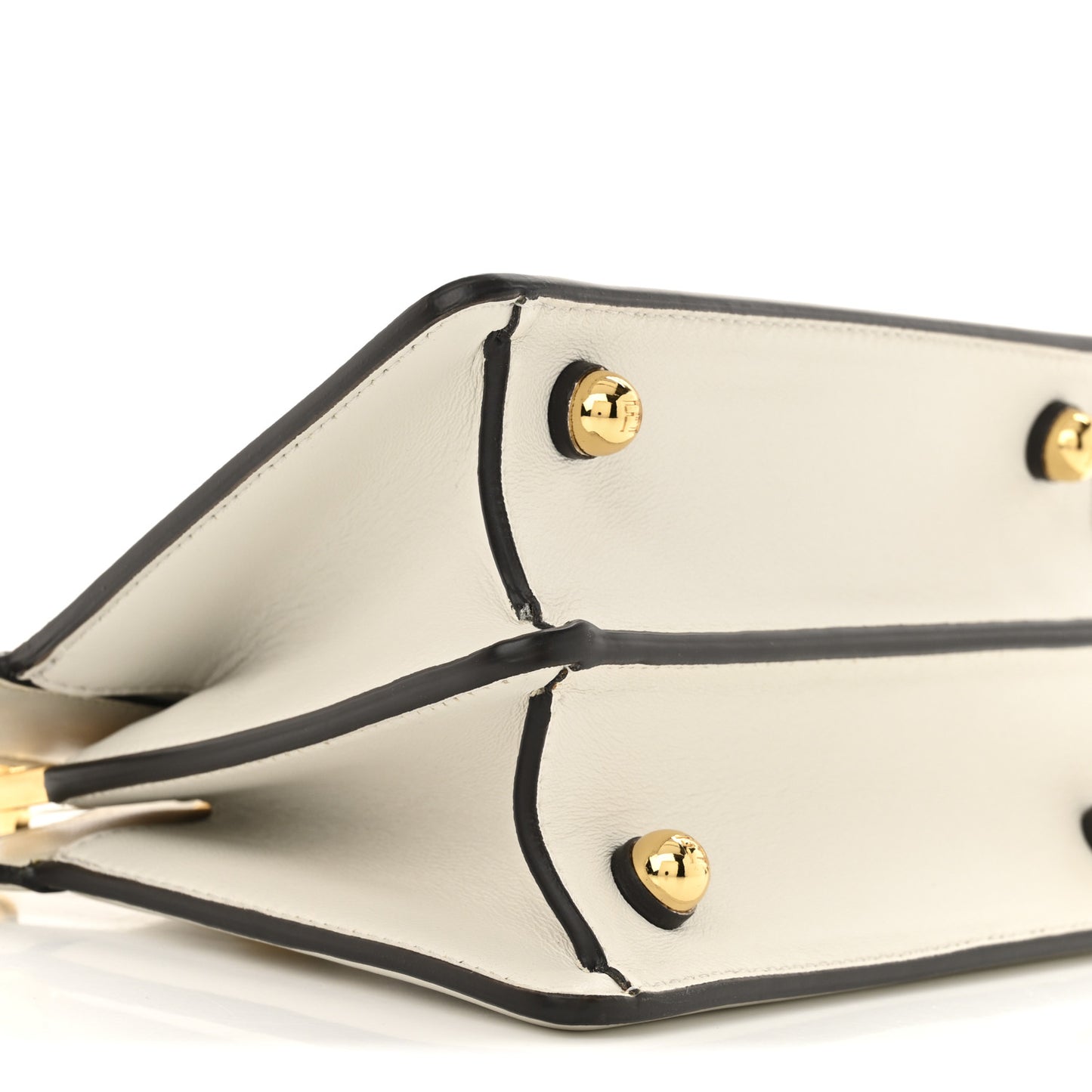 Shiny Nappa Petite Peekaboo I SEE U Satchel White