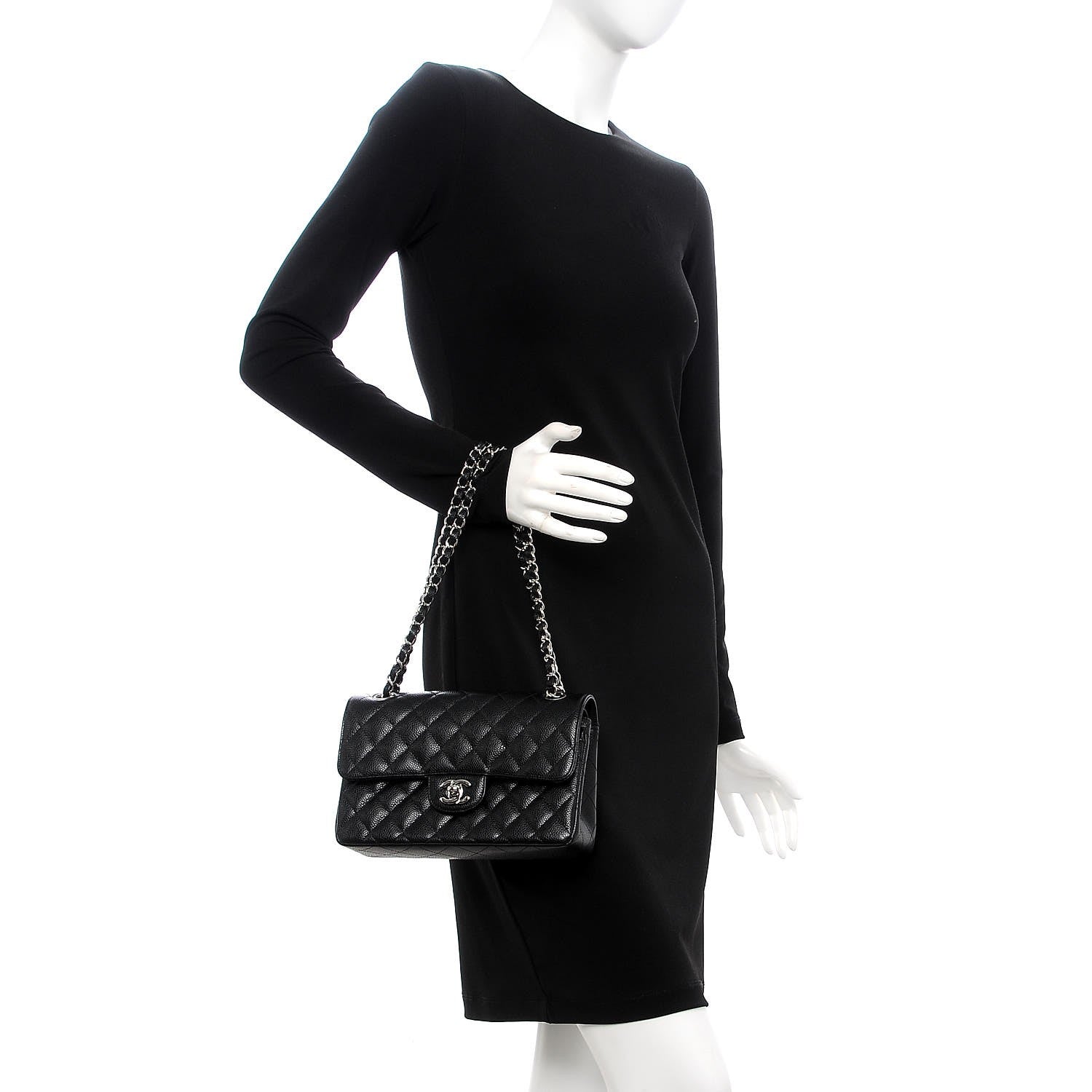 FASHIONPHILE CHANELCaviarQuiltedSmallDoubleFlapBlack 3 of 9