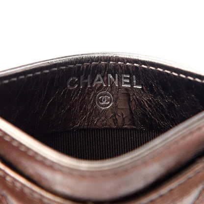 Chanel Metallic Aged Calfskin Quilted Reissue Card Holder Bronze 6 of 11