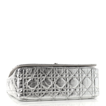 Christian Dior Metallic Calfskin Cannage Medium Caro Bag Argent 4 of 9