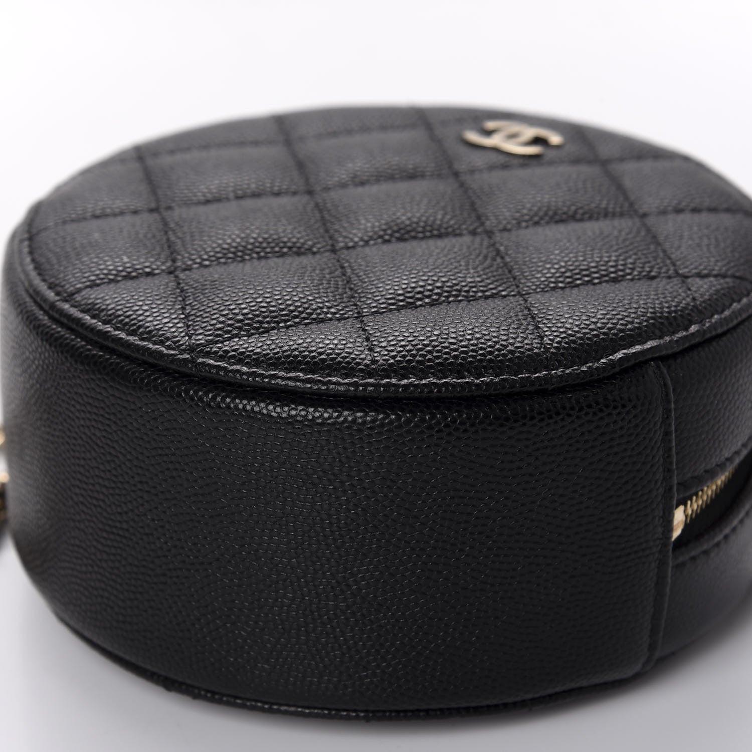 Chanel Caviar Quilted Round Clutch With Chain Black 7 of 11