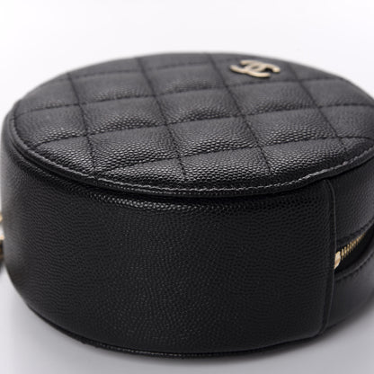 Chanel Caviar Quilted Round Clutch With Chain Black 7 of 11