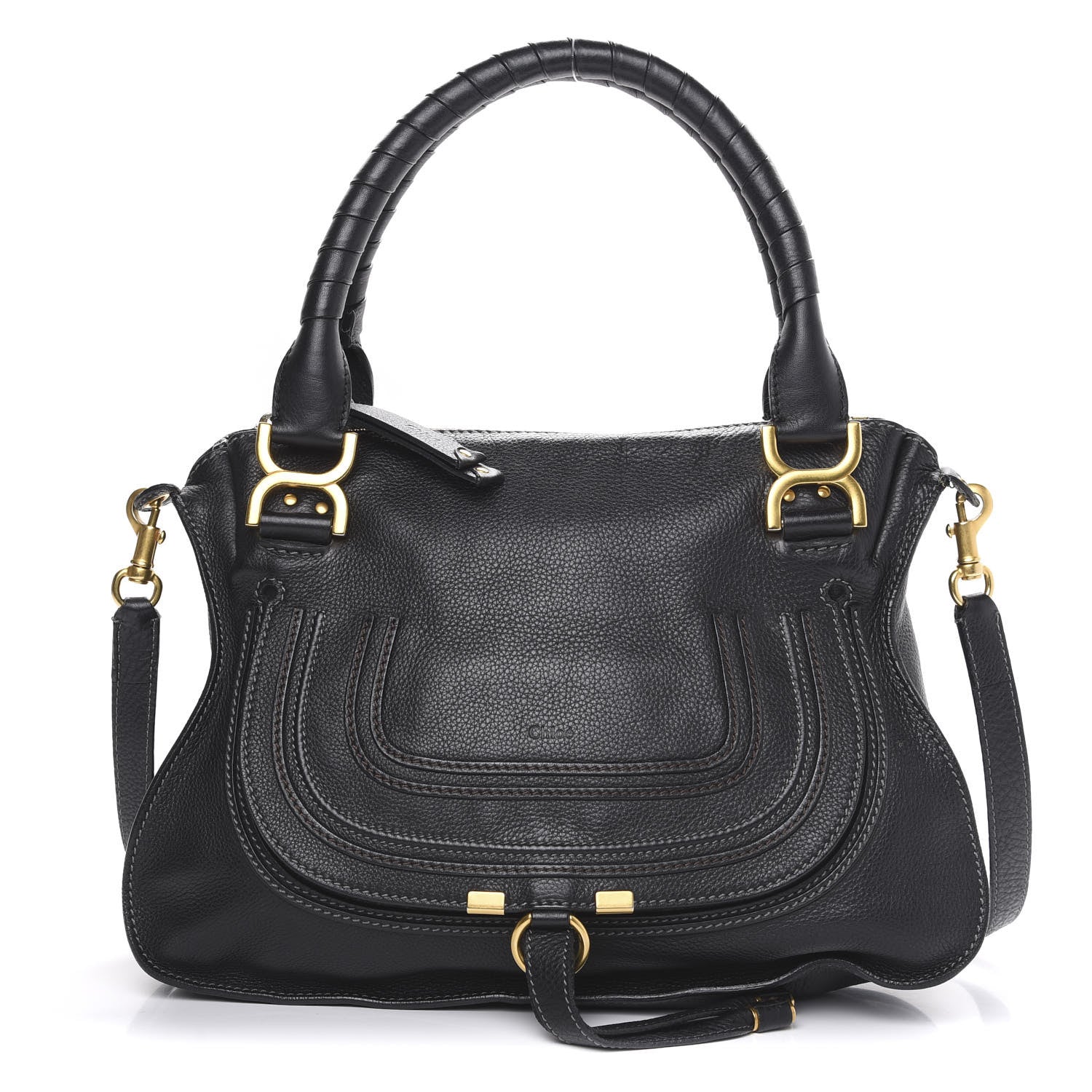 Chloe Calfskin Medium Marcie Satchel Black 1 of 16