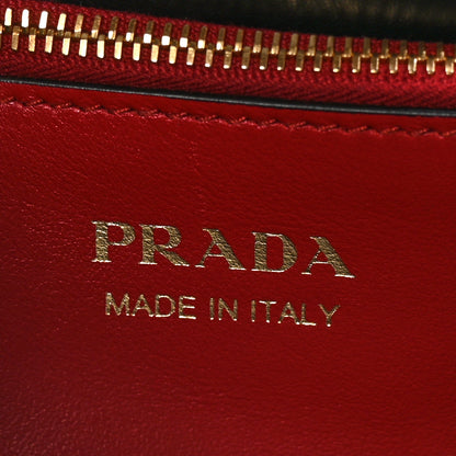 Prada Soft Calfskin Impunture Diagramme Flap Top Handle Bag Black 7 of 10