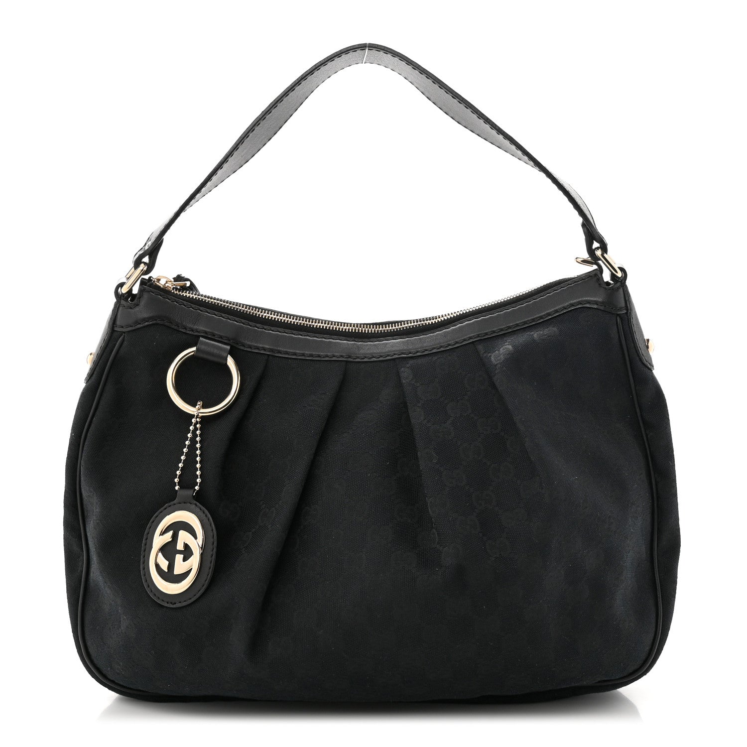 Gucci Monogram Medium Sukey Hobo Black 1 of 11