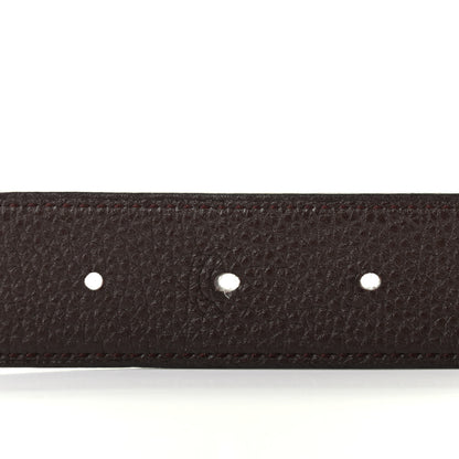 Hermes Box Togo 32mm Belt Strap 85 Black Chocolate 3 of 7