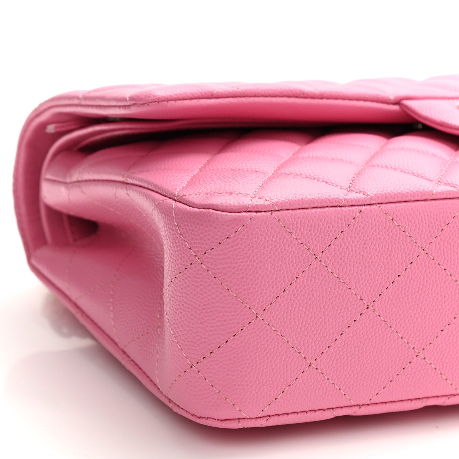 Chanel Caviar Quilted Medium Double Flap Pink 9 of 11