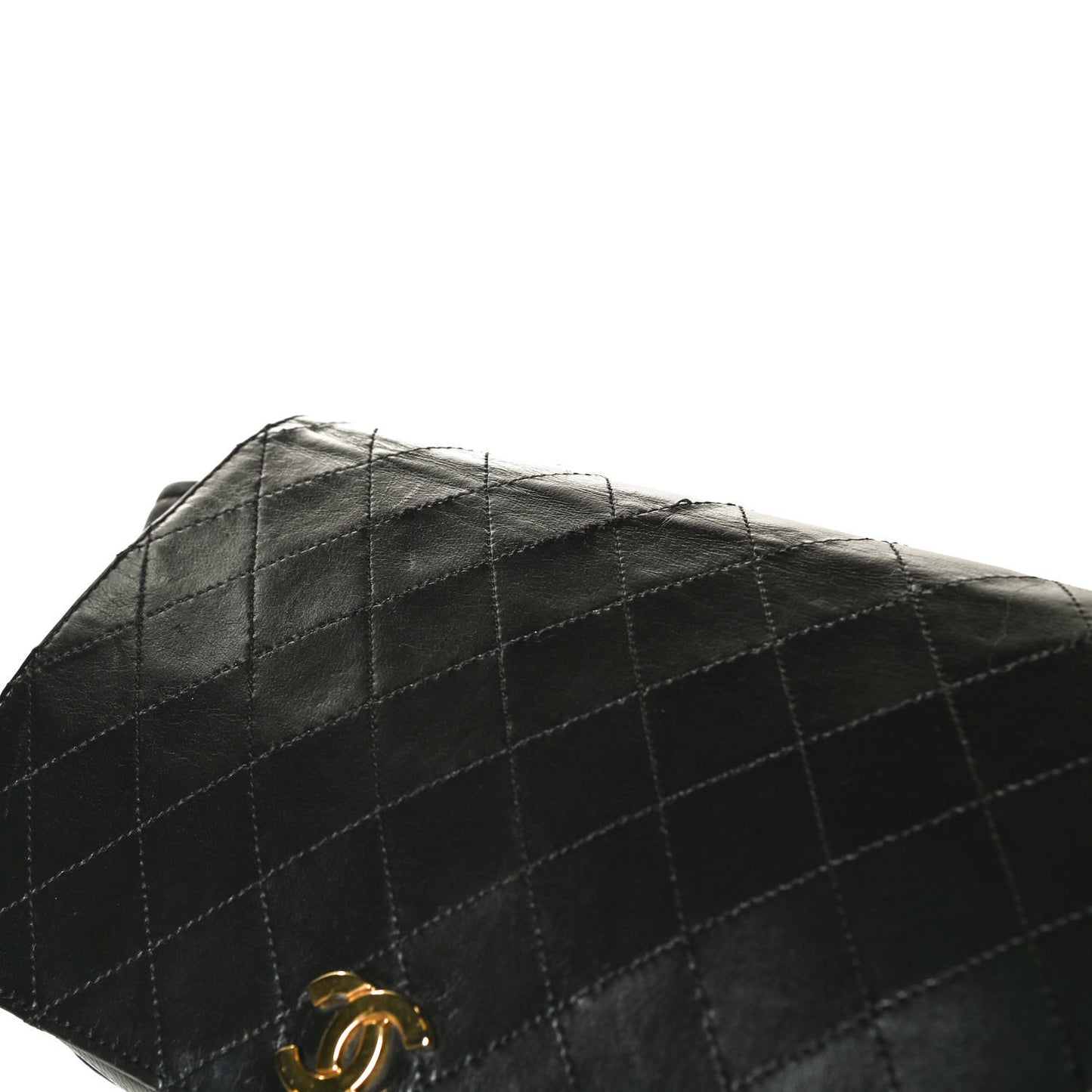 Lambskin Quilted Small Single Flap Black