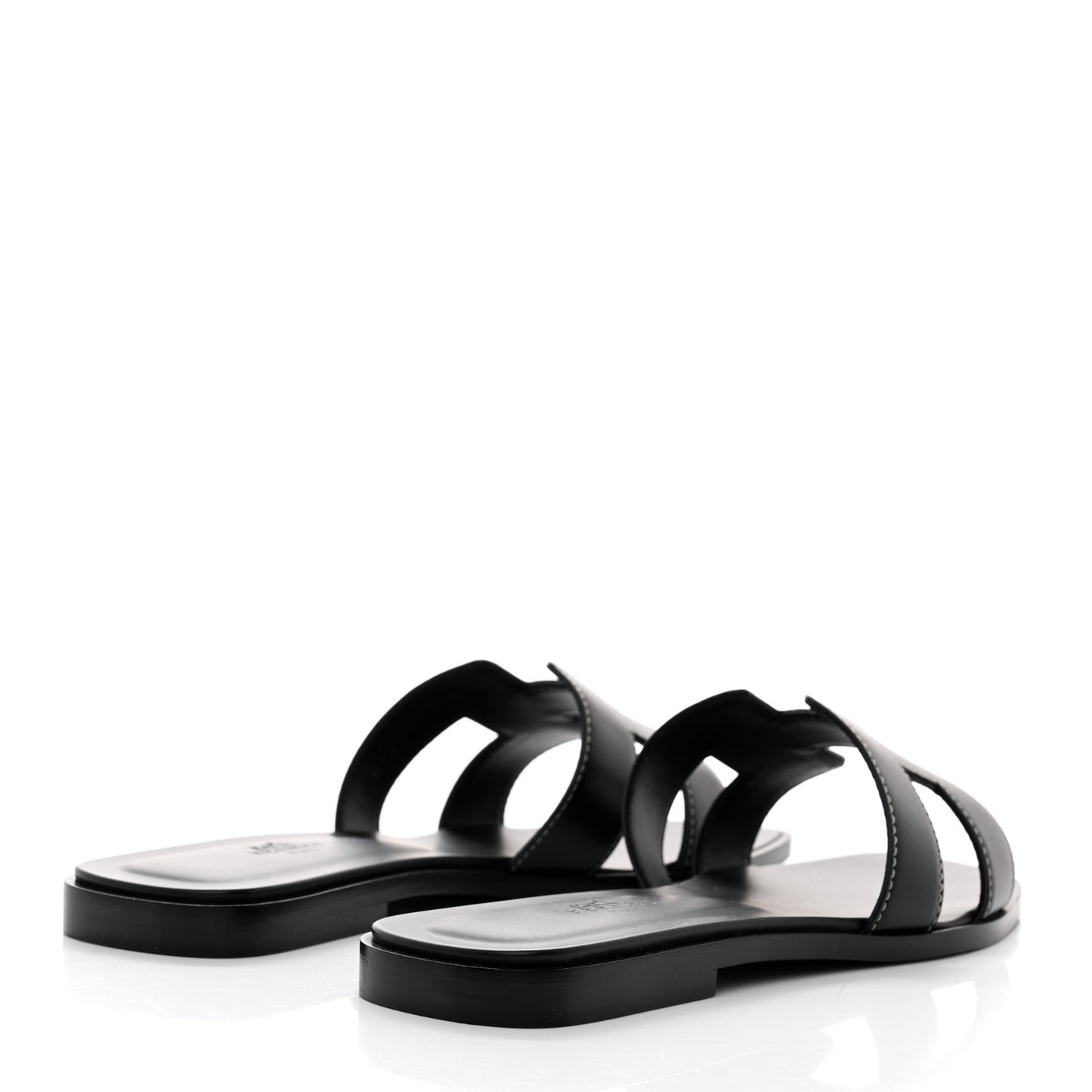 Box Calfskin Oran Sandals 37.5 Black