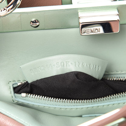 Fendi Nappa Colorblock Mini Peekaboo Iconic Satchel English Rose Plaster Oxigen 10 of 15