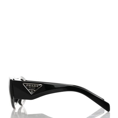 Prada Acetate Oval Symbole Sunglasses SPR 20Z Black 3 of 8