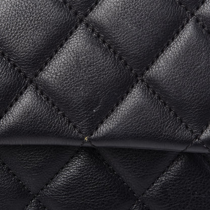 Chanel Calfskin Quilted Medium CC Crown Flap Black 9 of 12