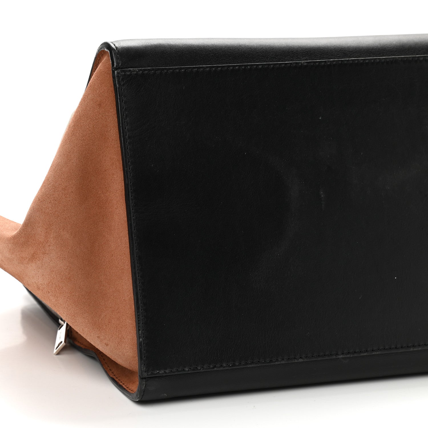 Celine Smooth Calfskin Suede Large Tri-Color Trapeze Peach 7 of 10