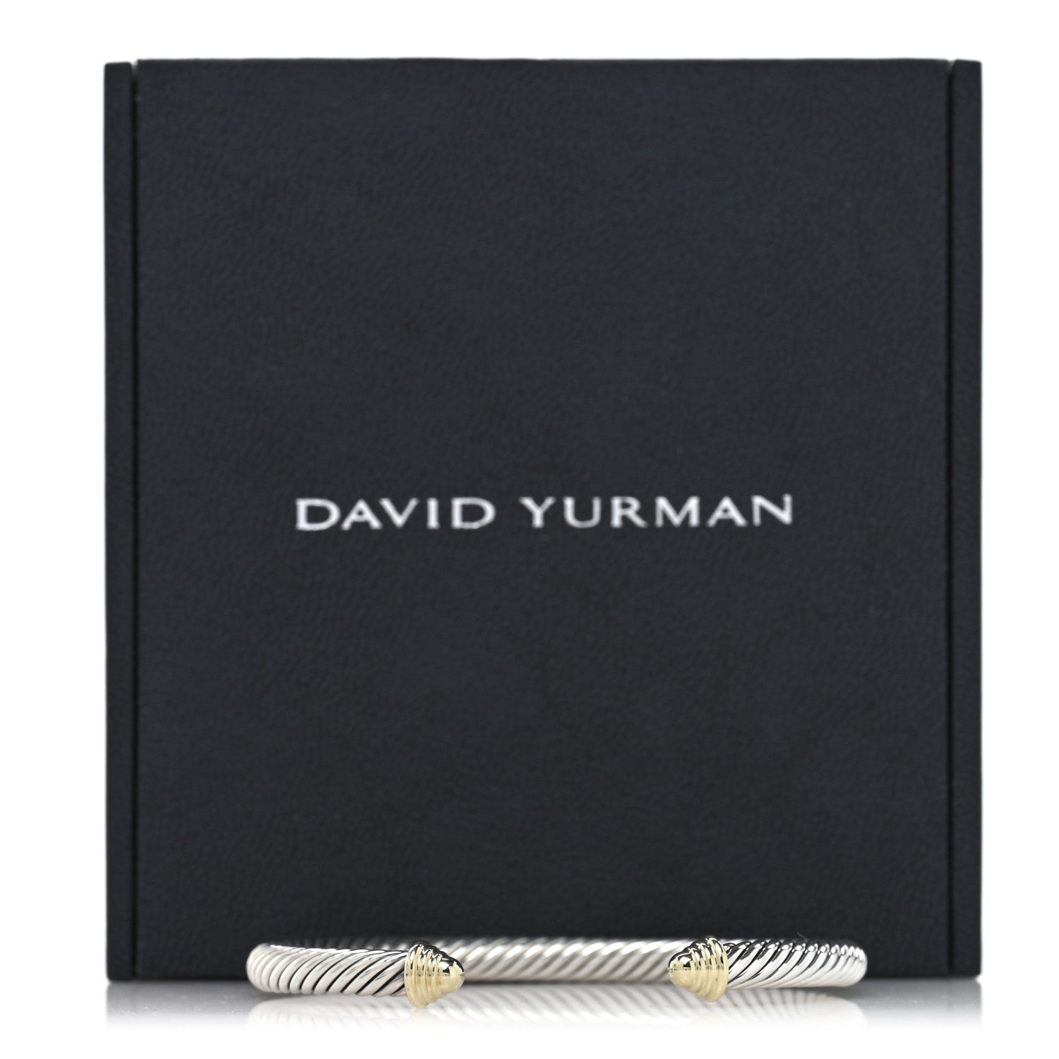 David Yurman Sterling Silver 14K Yellow Gold 5mm Cable Classics Bracelet 4 of 4
