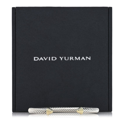 David Yurman Sterling Silver 14K Yellow Gold 5mm Cable Classics Bracelet 4 of 4