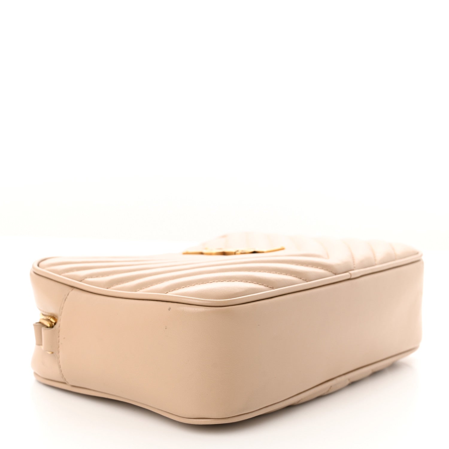 Saint Laurent Calfskin Matelasse Monogram Lou Camera Bag Dark Beige 4 of 16