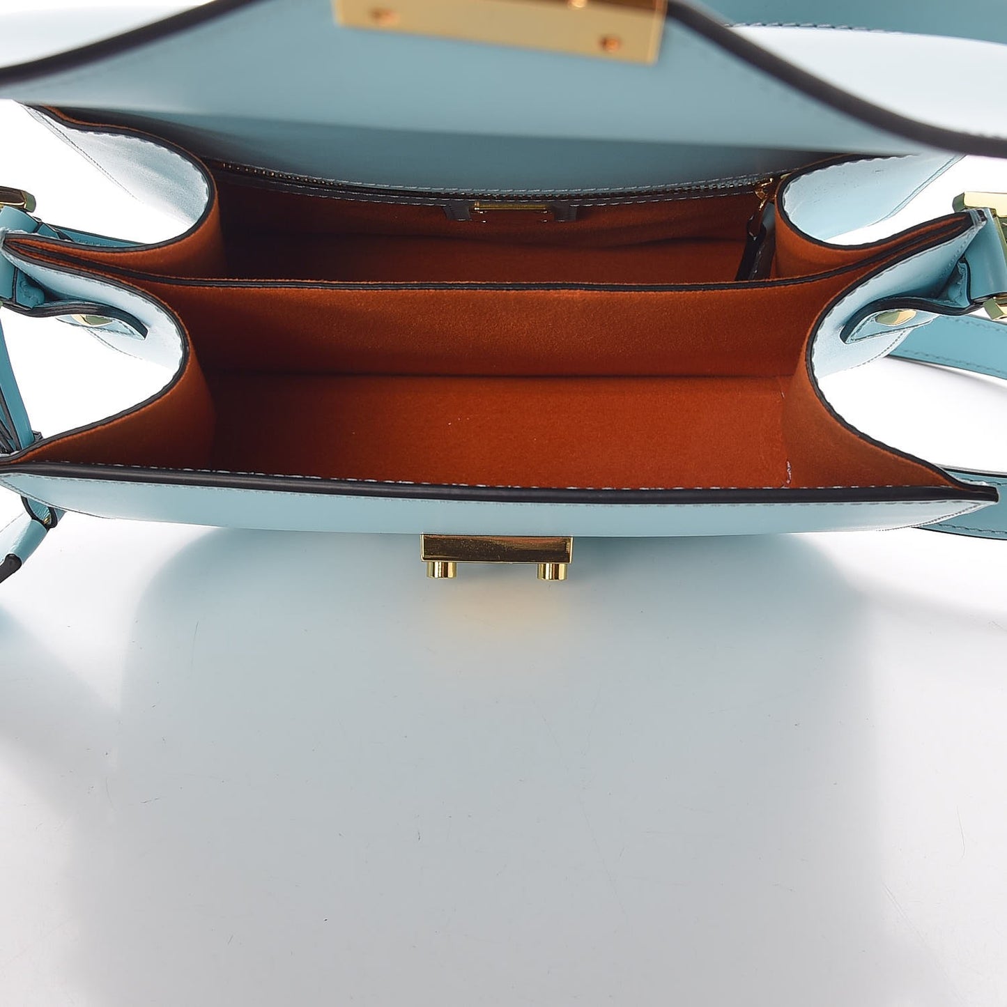 Calfskin Patricia Crossbody Bag Liquid Blue