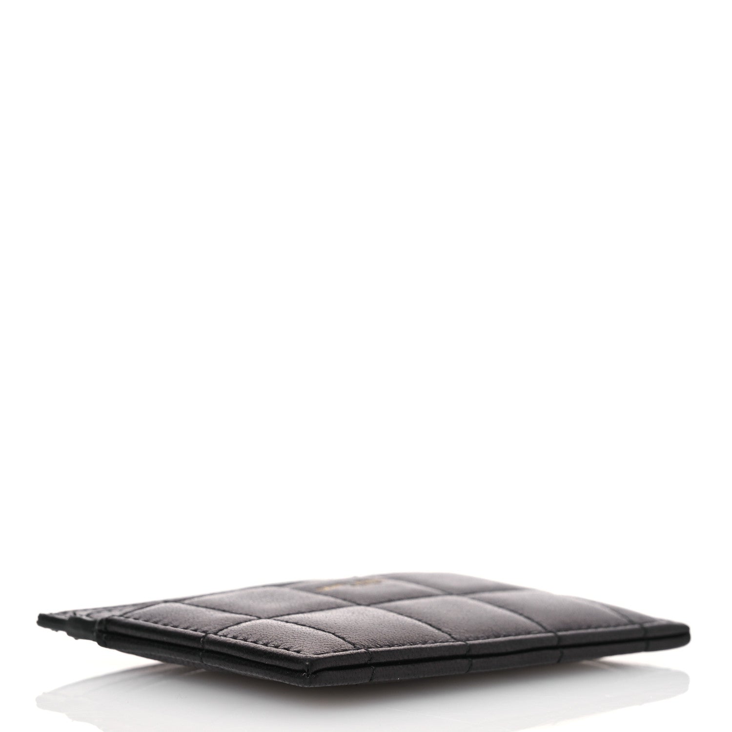 Saint Laurent Lambskin Carre Quilted Gaby Card Case Black 4 of 10